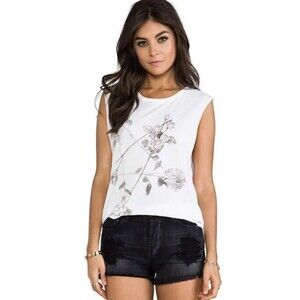 Ksubi Women's Floral Star Muscle Tee Oversized NWT XS